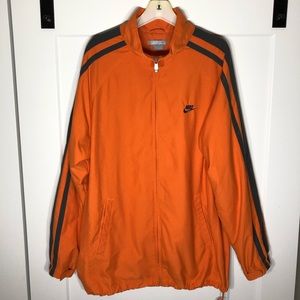 Nike Full Zip Windbreaker Size XL Orange